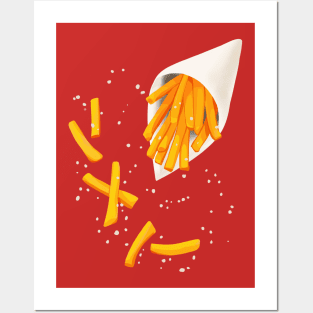 cornet de frites Posters and Art